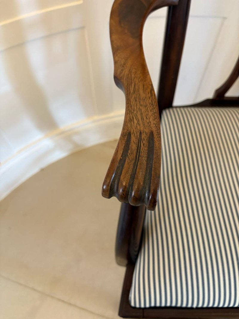 Set of 8 Antique Edwardian Quality Mahogany Dining Chairs - Image 20